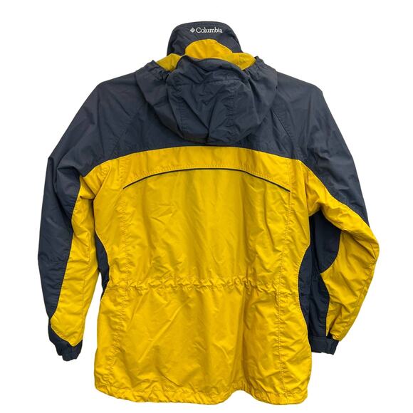 Columbia Womens Interchange Jacket Yellow Black Hooded Waterproof Rain Jacket L - Picture 4 of 12